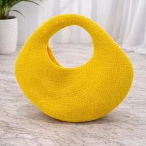 Yellow Knit Women's Bag